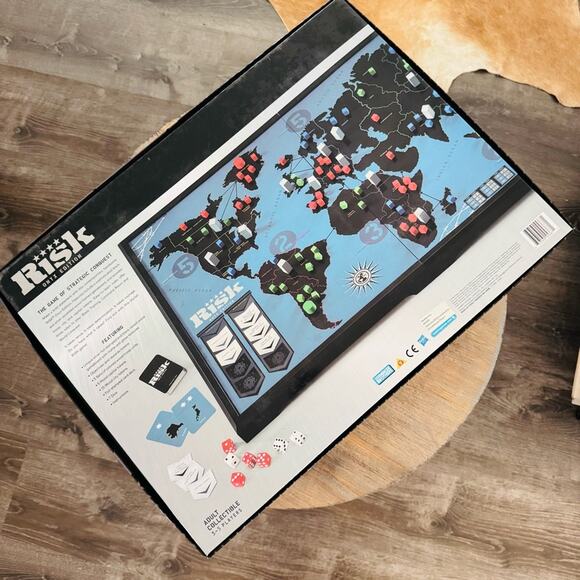 RISK Onyx Edition Collectible Limited Edition Board Game Oversize Black Grey Box - Picture 7 of 8